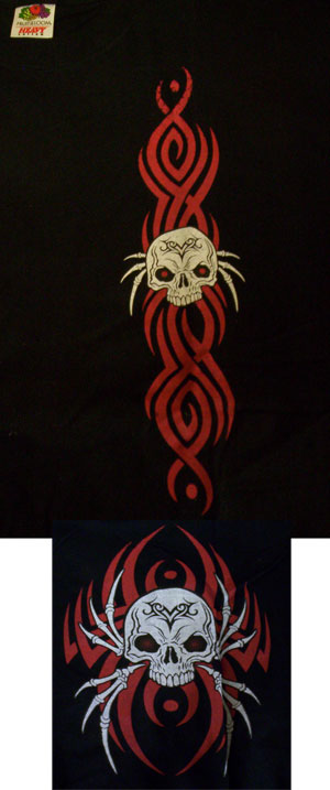(image for) Tribal Spider Skull Shirt - Click Image to Close