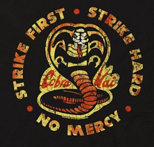(image for) Cobra Kai Strike First T-Shirt - Click Image to Close
