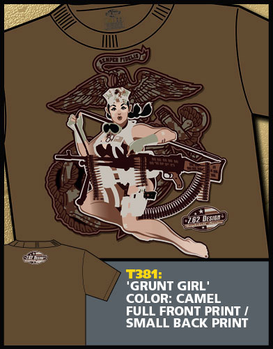 (image for) Grunt Girl Pinup Shirt - Click Image to Close