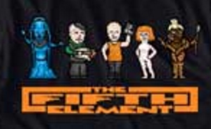 (image for) 8Bit Cast Fifth Element T-Shirt - Click Image to Close