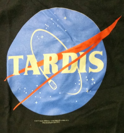 (image for) NASA Tardis Parody Shirt
