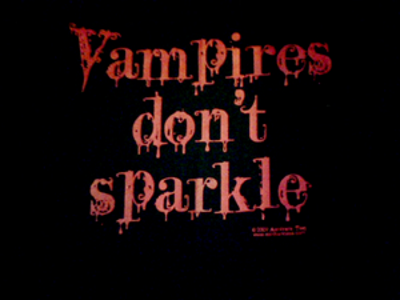 (image for) Vampires Don't Sparkle T-Shirt - Click Image to Close