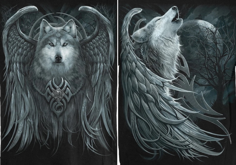 (image for) Wolf Spirit/Winged Wolf T-Shirt