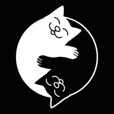 (image for) Yin/Yang Cat's T-Shirt - Click Image to Close