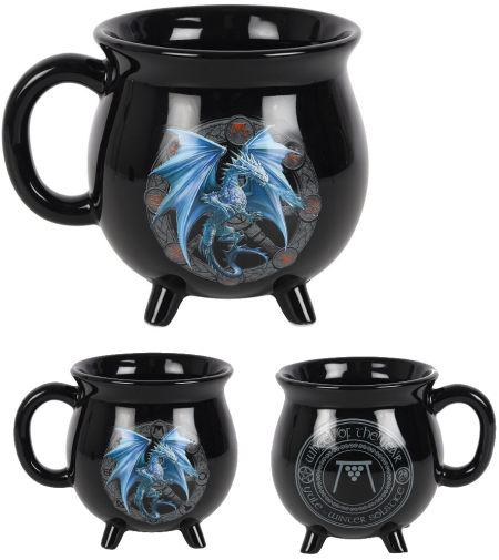 (image for) Yule Dragon Cauldron Mug by Anne Stokes